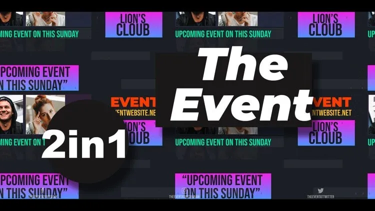 彩色活力的事件介绍像素设计精选AE模板