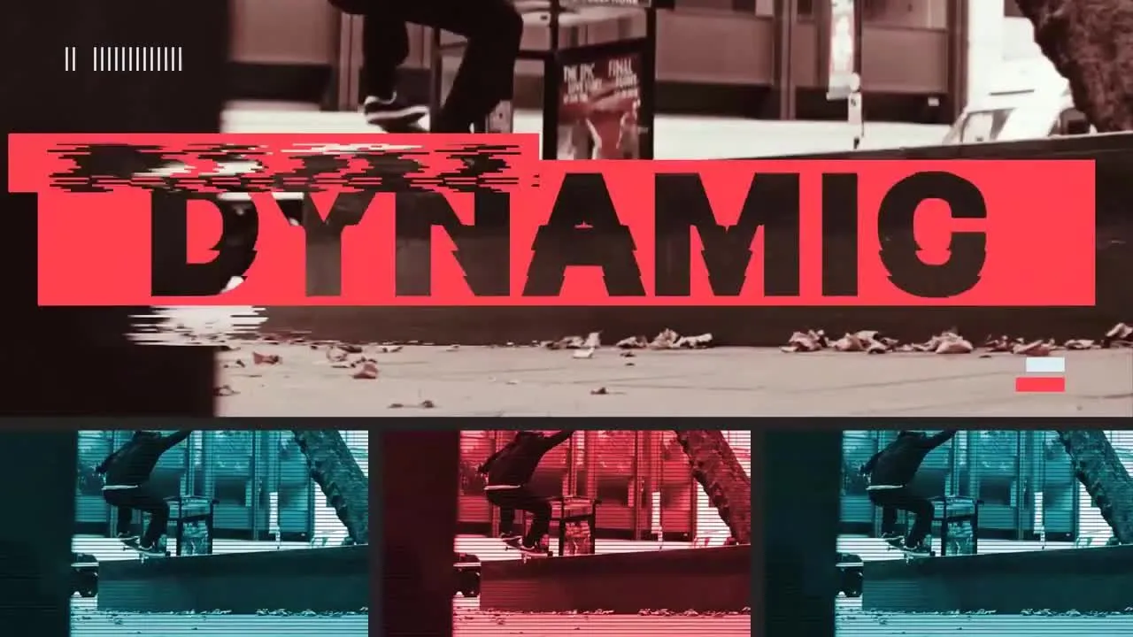 色彩缤纷故障和扭曲效果城市转场过渡开场白像素设计精选AE模板