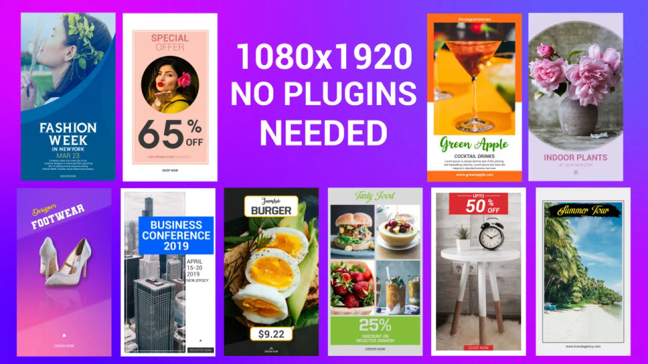 运动阵列Instagram故事像素设计精选AE模板